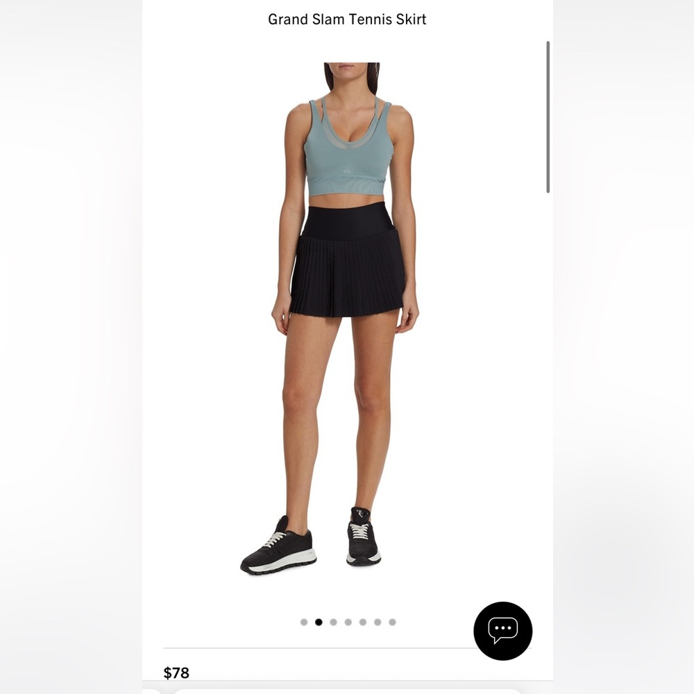 Alo Yoga grand slam tennis skirt, size S, NWT, black